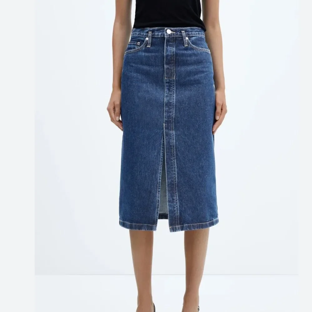 Mango MNG DENIM MIDI-SKIRT Size M